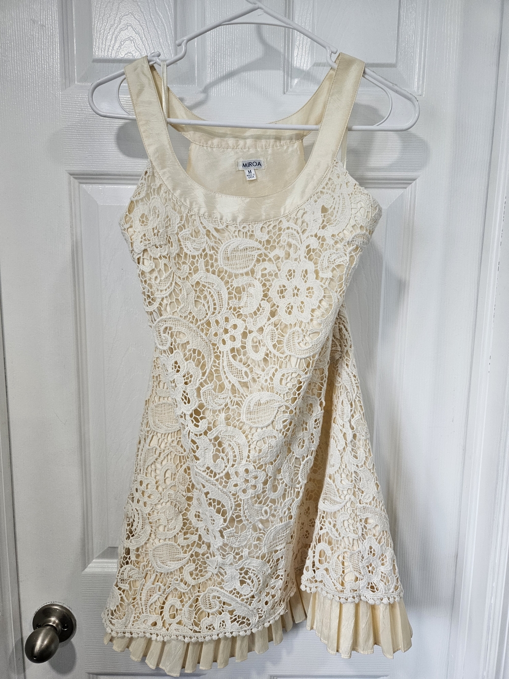 Miroa Cream Lace Mini Dress